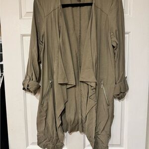 Stylish Tan Drape Jacket